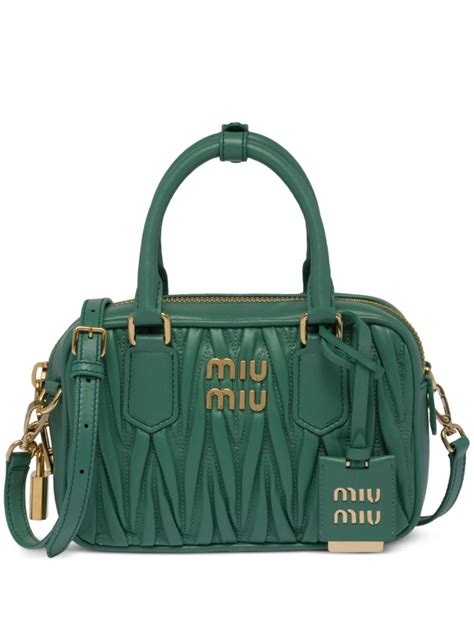 Miu Miu Matelassé nappa leather mini.